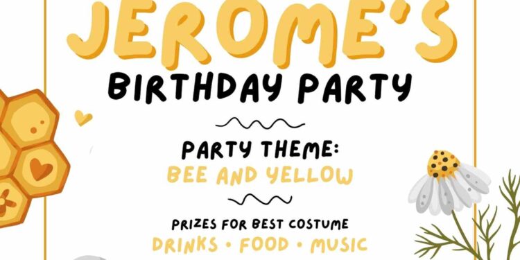 FREE Editable Bee Beez Birthday Invitation