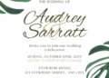 FREE Editable Bold Botanicals Wedding Invitation