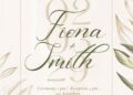 FREE Editable Brown Garden Wedding Invitation