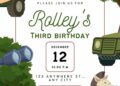 FREE Editable Cartoon Safari Birthday Invitation