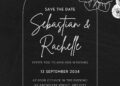 FREE Editable Charming Chalkboard Wedding Invitation