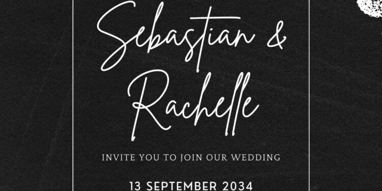 FREE Editable Charming Chalkboard Wedding Invitation