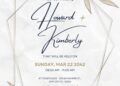 FREE Editable Elegant Marble Wedding Invitation