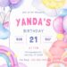 FREE Editable Fairy Rainbow Delight Birthday Invitation