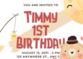 FREE Editable Father & Baby Bear Birthday Invitation