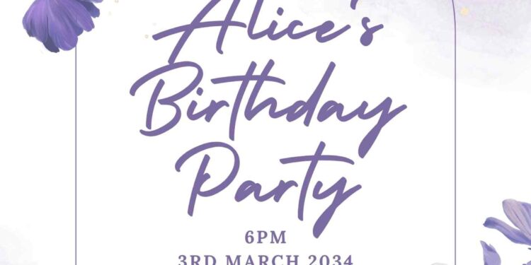 FREE Editable Flower Power Party Birthday Invitation