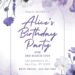 FREE Editable Flower Power Party Birthday Invitation