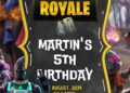 FREE Editable Fortnite Frenzy Birthday Invitation