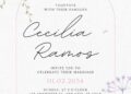 FREE Editabe Garden Whimsy Wedding Invitation