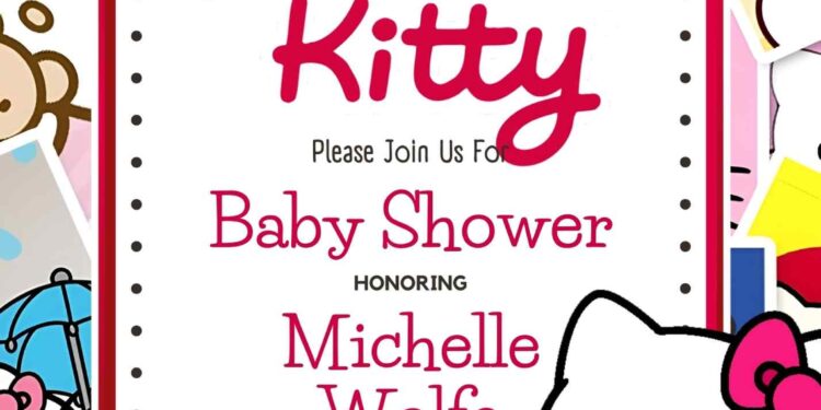 FREE Editable Hello Kitty Baby Shower Invitation