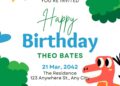 FREE Editable Jurassic Park Birthday Invitation