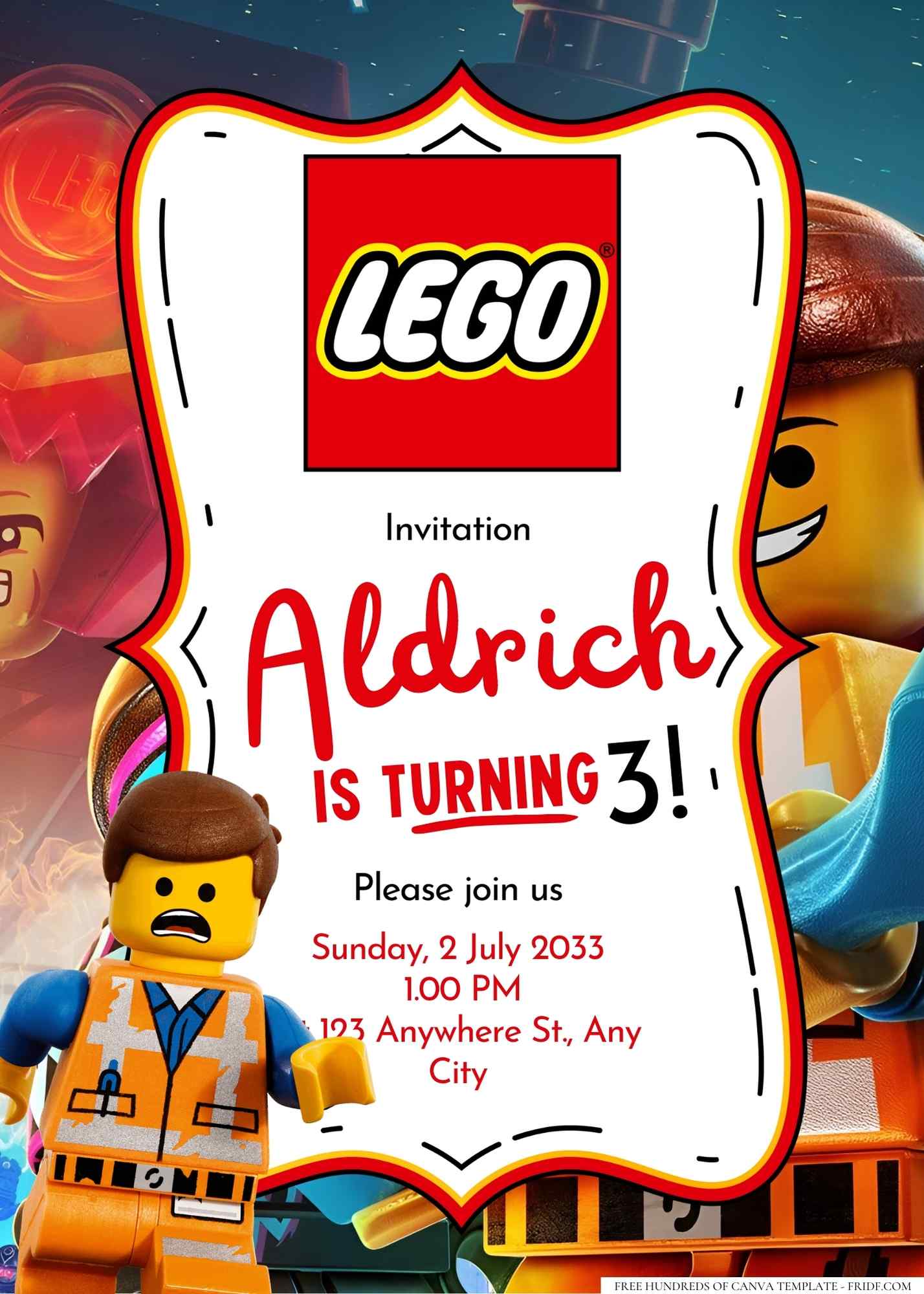 Lego Mania Birthday Invitation Templates - FRIDF - Download Free PDF ...