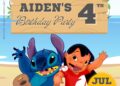 FREE Lilo & Stitch Beach Party Birthday Invitation Templates One