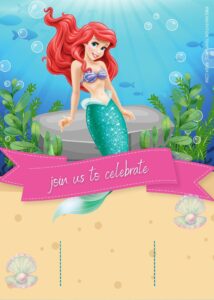 FREE Little Mermaid Underwater Birthday Invitation Templates Eight