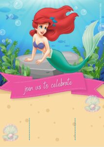 FREE Little Mermaid Underwater Birthday Invitation Templates Ten