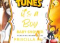FREE Editable Looney Tunes Baby Shower Invitation
