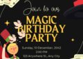 FREE Editable Magic Show Birthday Invitation