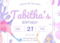 FREE Editable Mermaid Magic Birthday Invitation