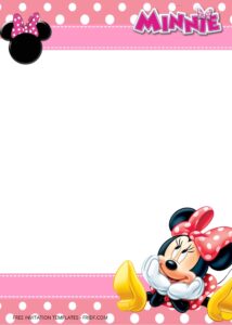 FREE Minnie Mouse Birthday Invitation Templates Nine