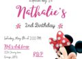 FREE Minnie Mouse Birthday Invitation Templates One
