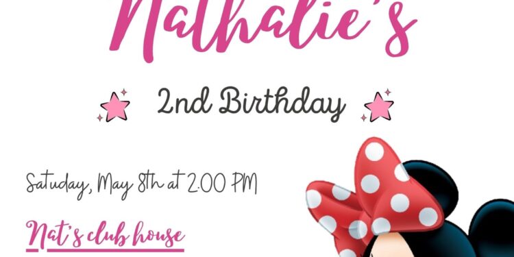 FREE Minnie Mouse Birthday Invitation Templates One