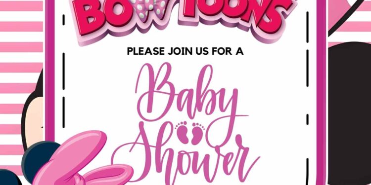 FREE Editable Minnie Mouse Baby Shower Invitation