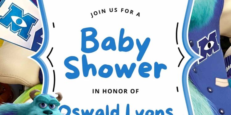 FREE Editable Monsters, Inc. Baby Shower Invitation