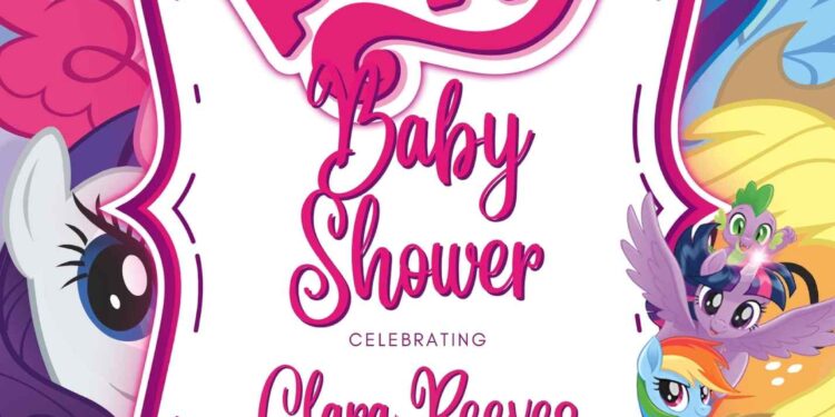 FREE Editable My Little Pony Baby Shower Invitation