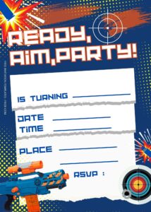 FREE Nerf Gun Birthday Invitation Templates Eight