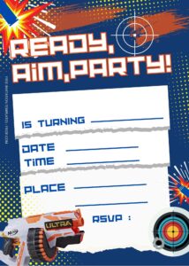 FREE Nerf Gun Birthday Invitation Templates Nine