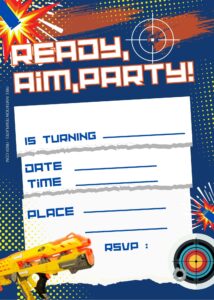 FREE Nerf Gun Birthday Invitation Templates Six