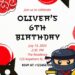 FREE Editable Ninja Warriors Birthday Invitation