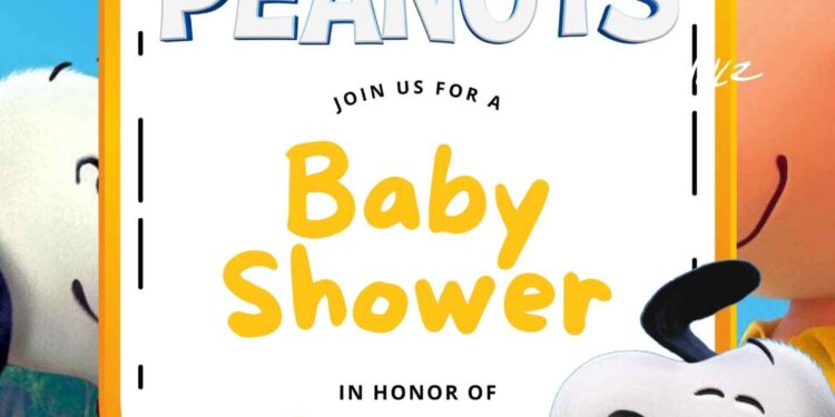 FREE Editable Peanuts Baby Shower Invitation