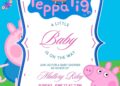 FREE Editable Peppa Pig Baby Shower Invitation