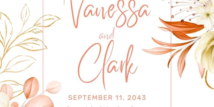 FREE Editable Pink Rose Gold Watercolor Wedding Invitation