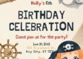 FREE Editable Pirate Adventure Birthday Invitation