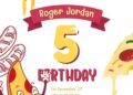 FREE Editable Pizza Party Birthday Invitation