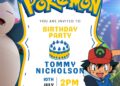 FREE Editable Pokémon Party Birthday Invitation
