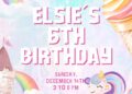 FREE Editable Rainbow Unicorn Birthday Invitation