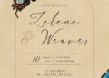 FREE Editable Retro Romance Wedding Invitation