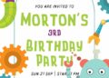 FREE Editable Robot World Birthday Invitation