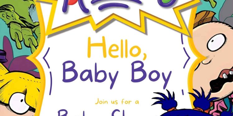 FREE Editable Rugrats Baby Shower Invitation Templates