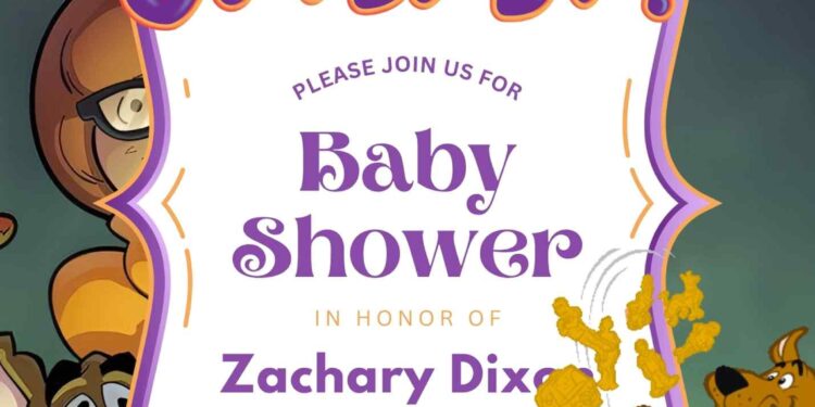 FREE Editable Scooby-Doo Baby Shower Invitation