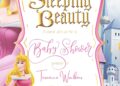 FREE Editable Sleeping Beauty Baby Shower Invitation