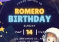FREE Editable Space Adventure Birthday Invitation