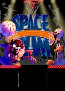 FREE Space Jam Basketball Birthday Invitation Templates Seven