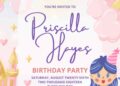 FREE Editable Space Mermaid Birthday Invitation