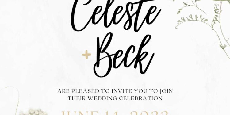 FREE Editable Meadow Summer Wedding Invitation