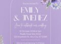 FREE Editable Spring Purple Summer Wedding Invitation