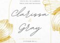 FREE Editable Springtime Gold Flower Wedding Invitation